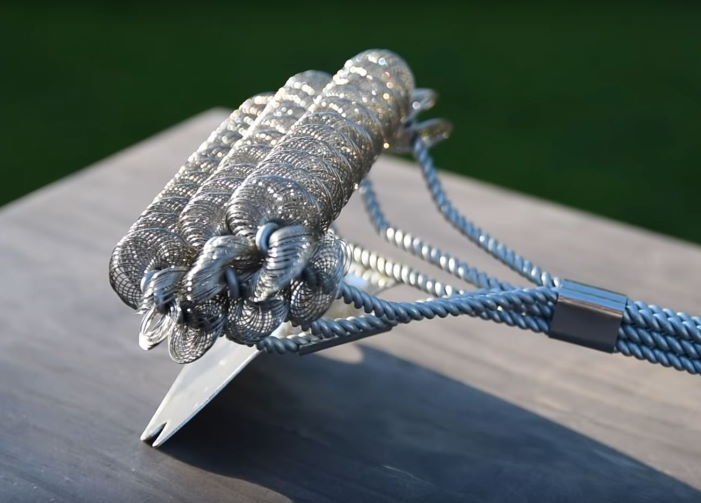 coil wire grill brush